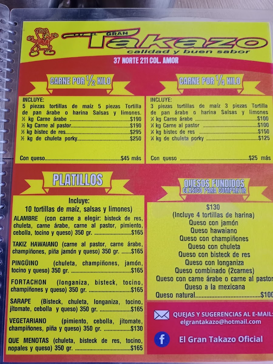 EL GRAN TAKAZO Menu - Image 2