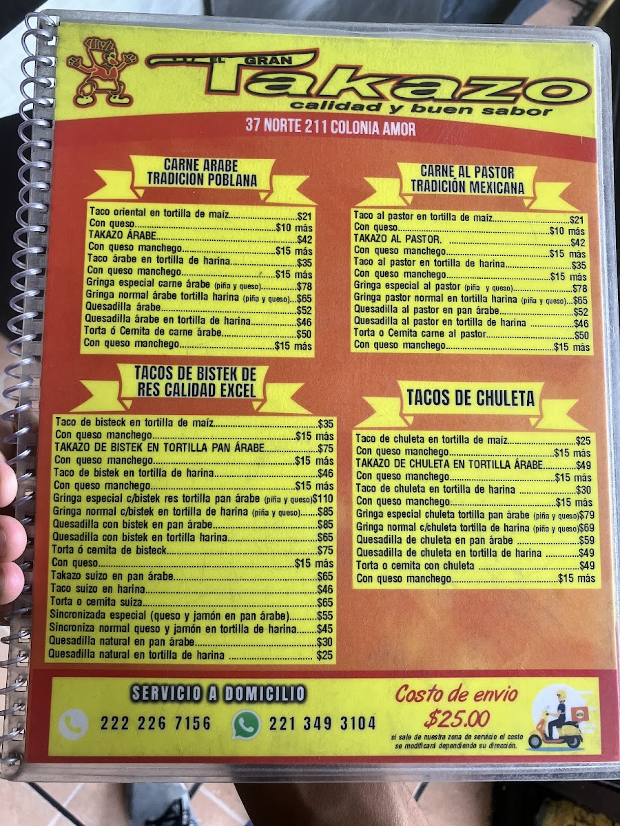 EL GRAN TAKAZO Menu - Image 3