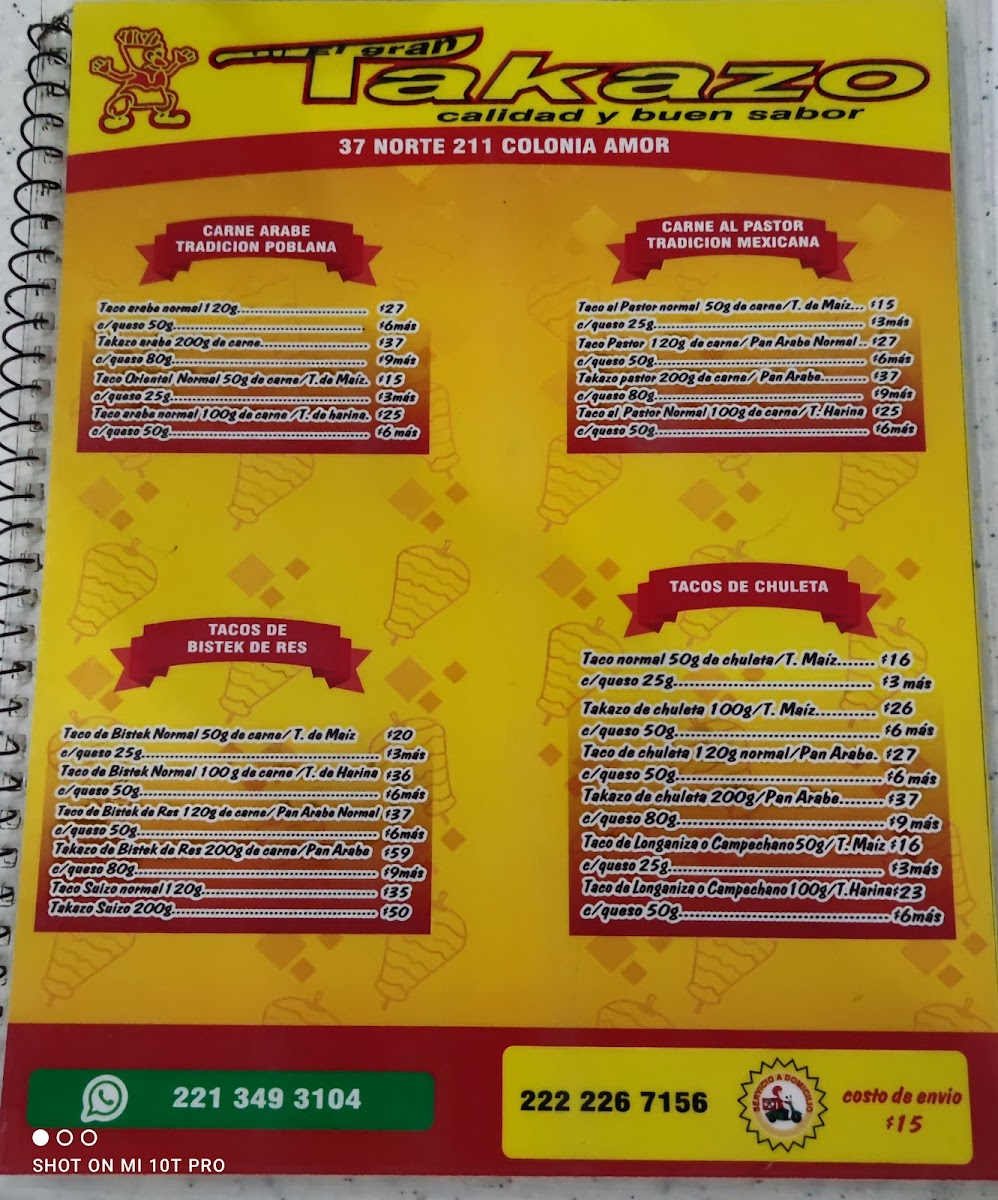 EL GRAN TAKAZO Menu - Image 6